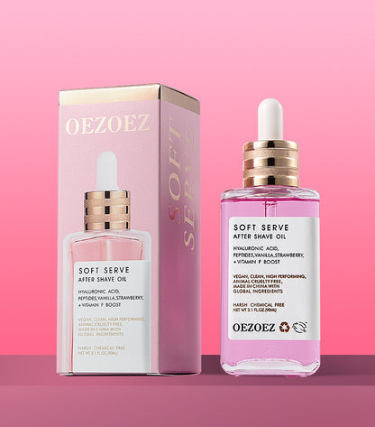 Soft Serve After Shave Oil -Strawberry &Vanilla Scent Repairing Oil After Shaving For Men And Women